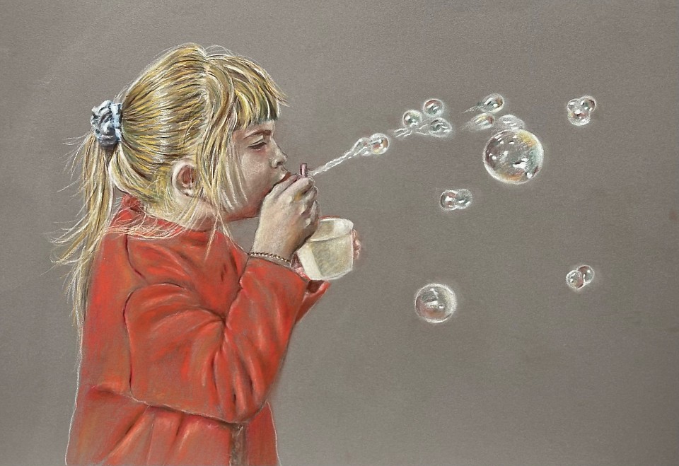 ‘Blowing Bubbles’ (41cm x 31cm)