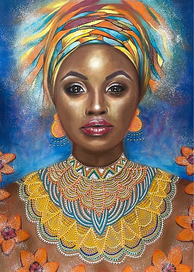 ‘African Elegance’ pastel drawing by Julie Waldron