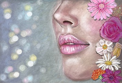 ‘Pastel Pretty’ pastel drawing by Julie Waldron